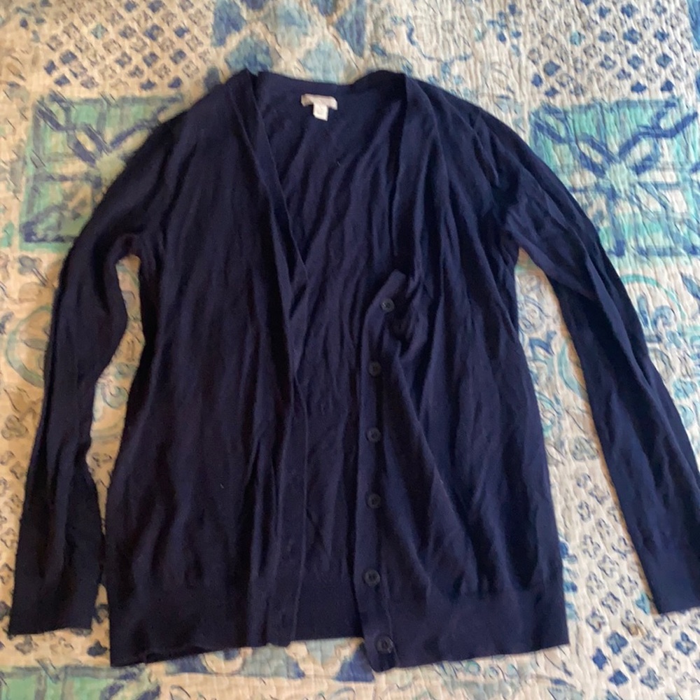 Got navy button up cardigan